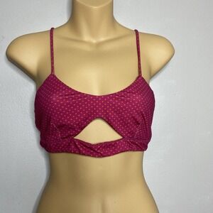 intimately free‎ people Polka dot bralette Pink And Orange Cut Out Detail Size M